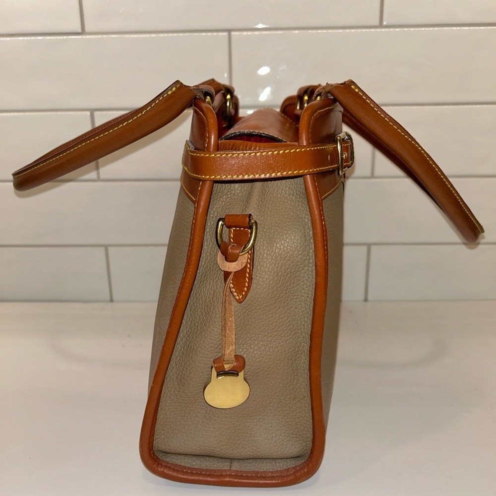 Dooney & Bourke Tan and Brown Leather Tote - Picture 8 of 16